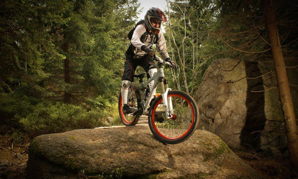 Which part of the mountain bike gets easily destroyed?